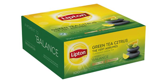 Te Grønn Sitron Balance 100poser Lipton  Cuveco