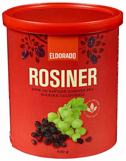 Rosiner 500gr. bx Eldorado (12bx pr.krt)  C.Evensen