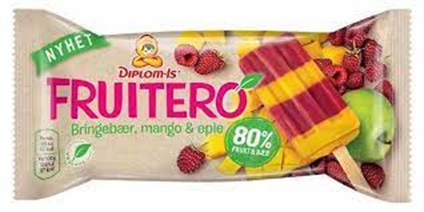 Fruitero Is Mango/Bringebær og Eple 10x6stk  Diplom Is