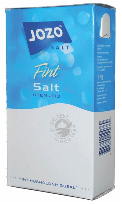 Salt UTEN Jod 1kg Jozo (10pk pr.krt)  Jozo