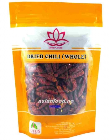 Chili Dried (whole) 100gr. Lotus (30stk pr.krt)  AF