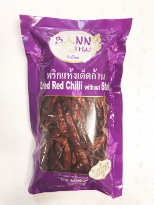 Bann Thai Dried Red Chili 100gr. Pose(30poser pr.krt)  AF
