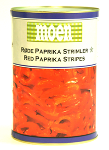 Paprika Rød Strimlet 5ltr bx(3stk pr.krt)  Moen Engros