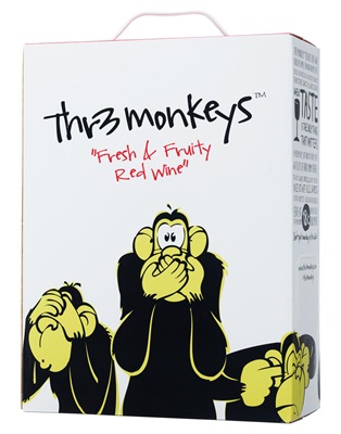 Rødvin Thr3 Monkeys 3ltr BIB  Palmer