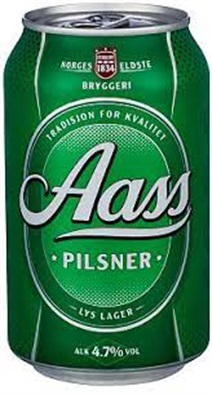 Aass Pilsner 24x0,33ltr BOX (skaffev.)  Aass Brygg.