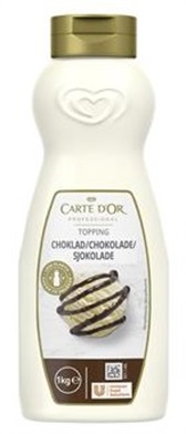 Sjokoladetopping 1,2kg fl. Carte Dòr  Unilever