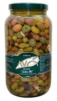 Oliven Mix i Olje 3100ml Glass Antica  Foodbroker