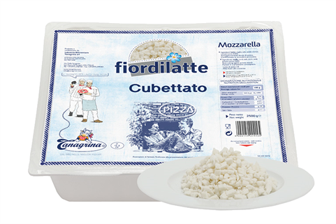 Mozzarella Cubetti 2,5kg Tanagrina (4stk pr.krt)  Foodbroker