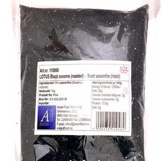 Black Sesame  Roasted 1kg (10x1kg pr.krt)  AF