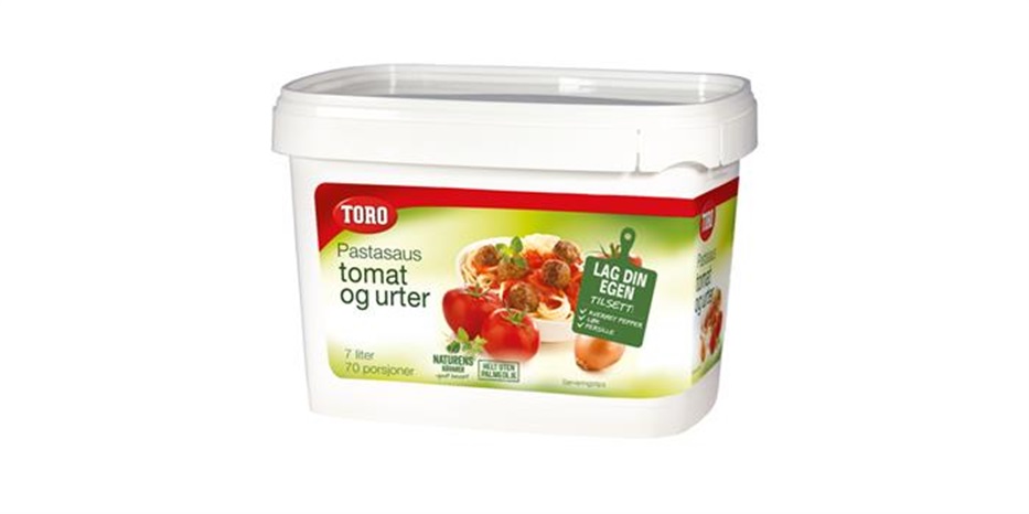 Pastasaus Tomat & Urter gir 7ltr Toro  Orkla