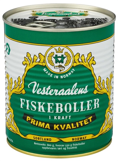 Fiskeboller Vesterålen 800gr. (12bx.pr.brett)  Rgr.