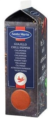 Chilipepper Guajillo 440gr.Bx (6bx pr.krt) Skaffevare  Santa Maria