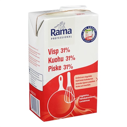 Piske 31% Lavlaktose Kremfløte 1liter RAMA  Unilever