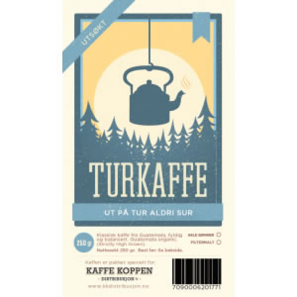 Kaffe Turkaffe 250gr. Pose Filtermalt  KKD