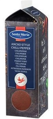 Chilipepper Ancho Style 470gr. Bx (6bx pr.krt) Skaffevare  Santa Maria