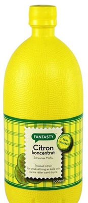 Sitronsaft Presset 1ltr Flaske (6fl.pr.krt)  C.Evensen