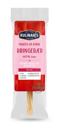 Bringebær Pinneis 33x70gr. Kulinaris (skaffev.)  Kulinaris