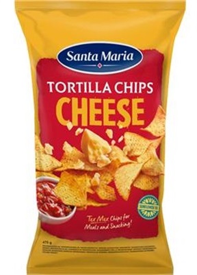 Tortilla Chips Cheese 12x475gr. Santa M.  Santa Maria