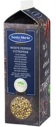 Pepper Hvit Hel 550gr. Santa M.(Skaffevare)  Santa Maria