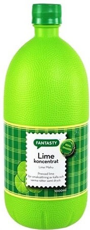 Lime Konsentrat 1ltr Flaske (6fl.pr.krt)  C.Evensen
