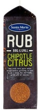 BBQ Rub&Dry Chipotle&Citrus Krydder 650gr. Skaffevare  Santa Maria
