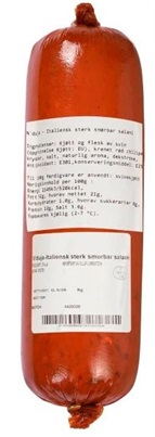 Salami Smørbar Nduja ca.10x0,5kg pr.krt (skaffev.)  C.Evensen