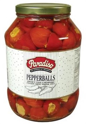 Pepperball (fylt rød paprika) syltet 2,35kg  C.Evensen