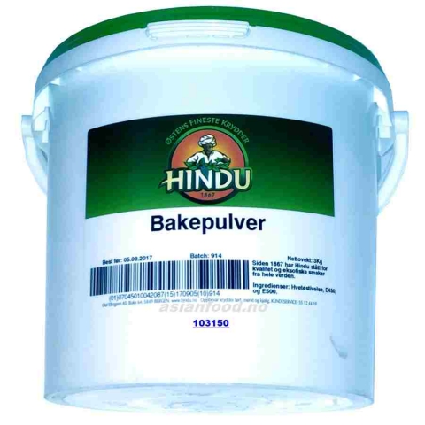 Bakepulver Hindu 3kg Spann  Hindu